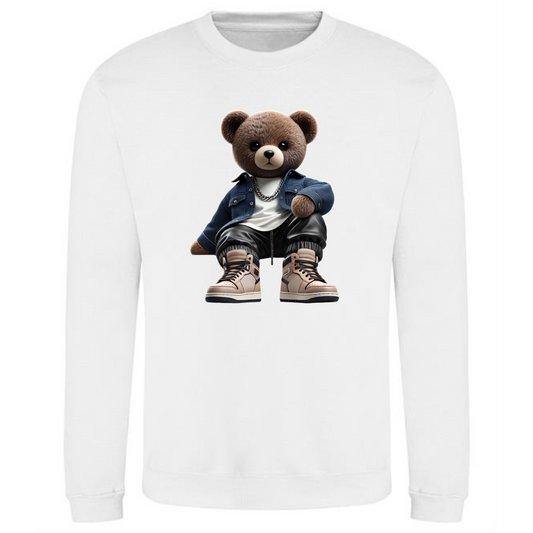 Teddy Bear Sweatshirt | Casual Jeans & Jacket Style for Men