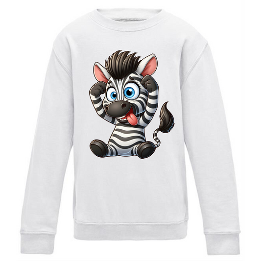 Kids' Cute Zebra Sweatshirt – Cozy & Adorable