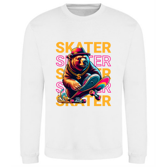 Skater Sweatshirt | Bear on Skateboard Design