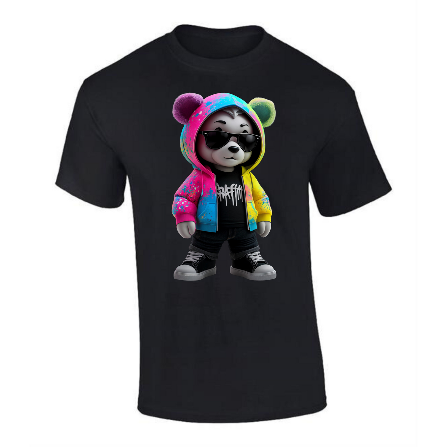 Teddy Bear T-Shirt | Graffiti Art Design for Men