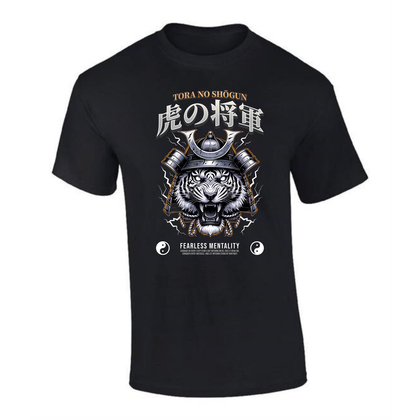 Fearless Mentality T-Shirt | Tiger Head with Chinese Hat Design – Premium Cotton Tee - Style Quest Fashion