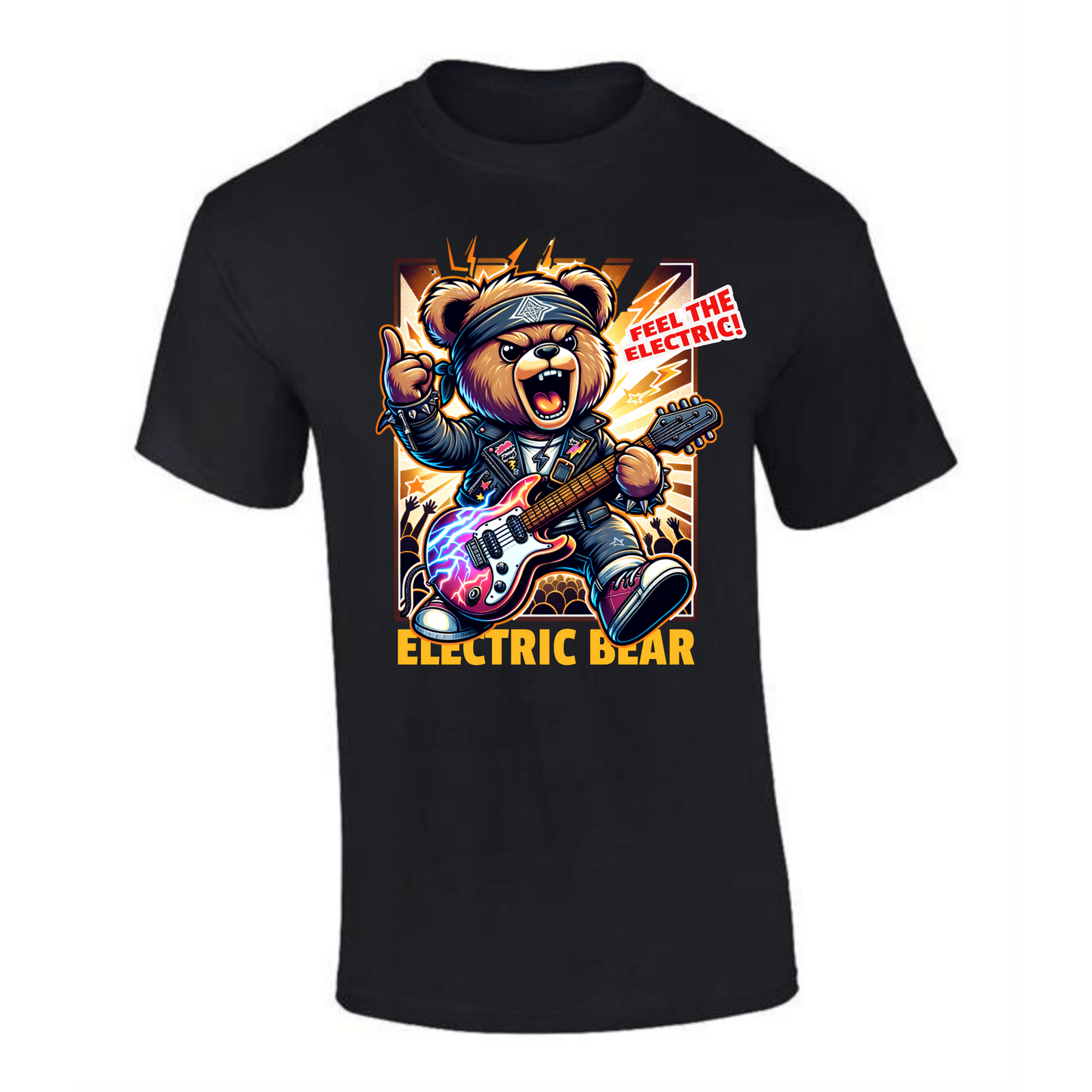 Electric Bear T-Shirt | "Feel the Electric" Design – Premium Cotton Tee