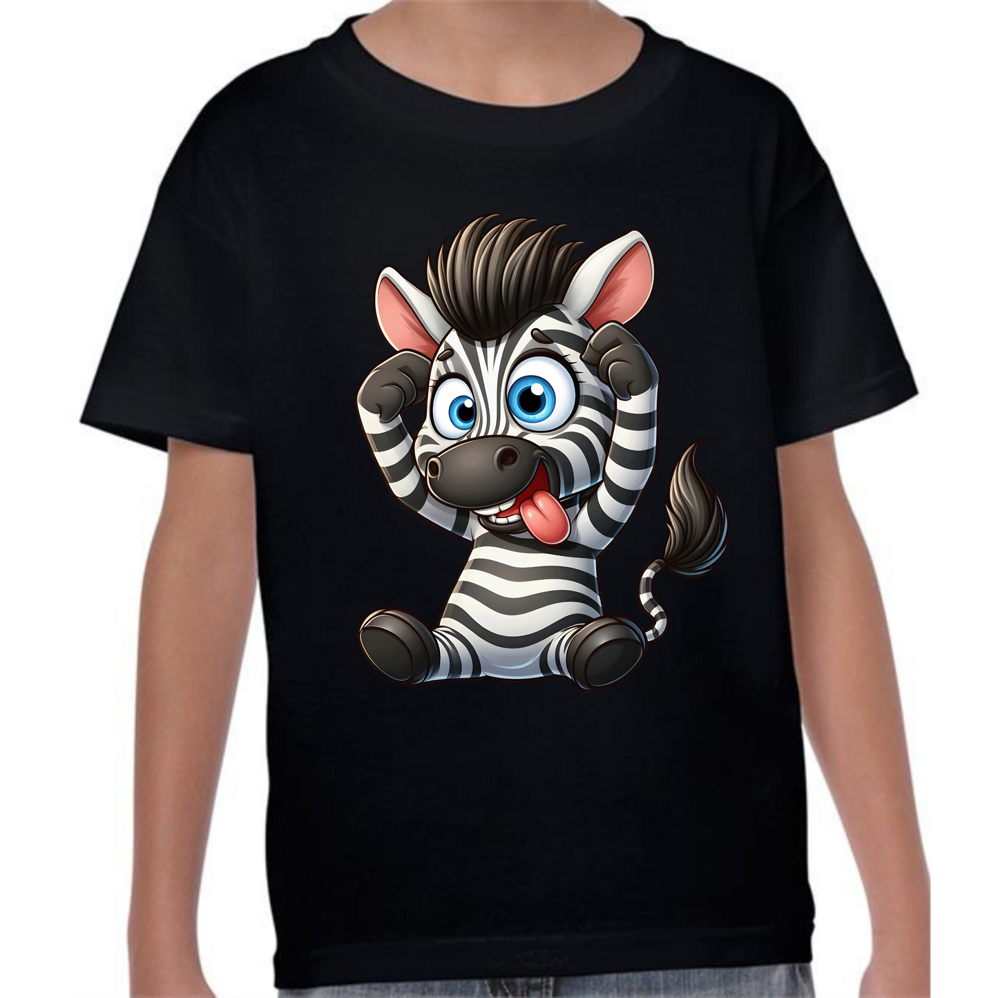 Kids' Cute Zebra T-Shirt | Adorable and Fun Design