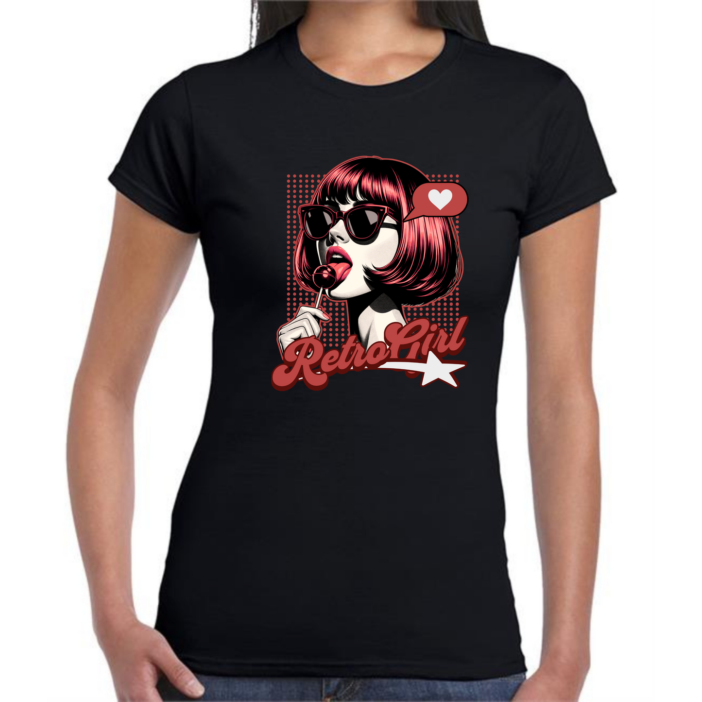 RetroGirl T-Shirt | Vintage-Inspired Women’s Design - Style Quest Fashion