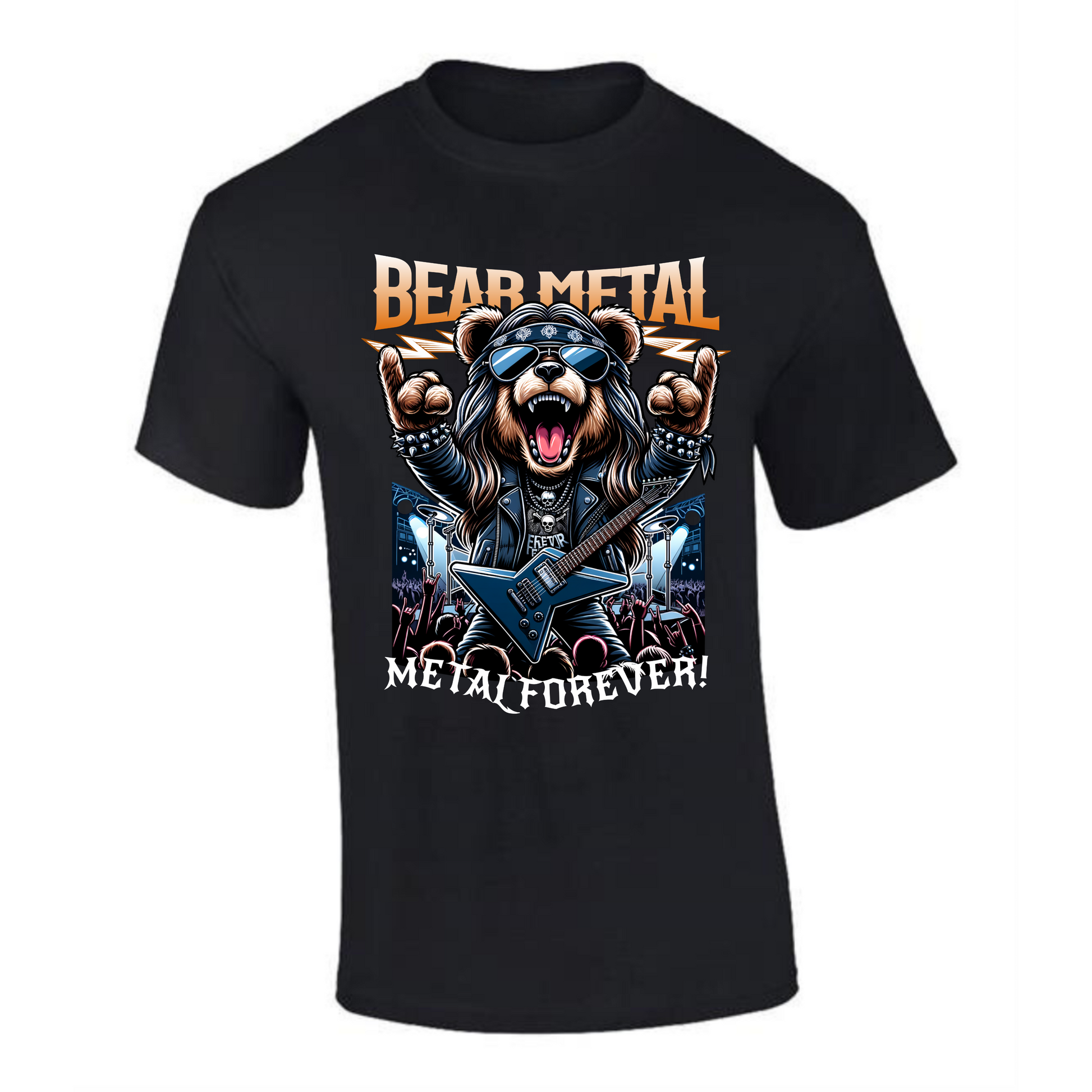 Bear Metal T-Shirt | Metal Forever Design – 100% Cotton Tee - Style Quest Fashion