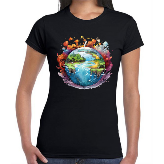 Global Nature Panorama T-Shirt | Stunning Nature-Inspired Design