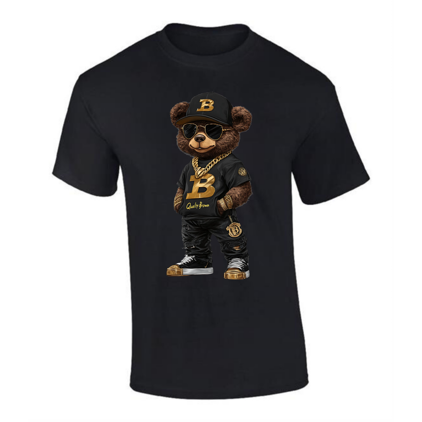 Teddy Bear B Quality T-Shirt | Brown Bear Design – Cozy & Cute Tee - Style Quest Fashion