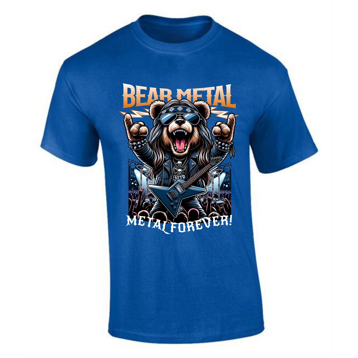 Bear Metal T-Shirt | Metal Forever Design – 100% Cotton Tee - Style Quest Fashion