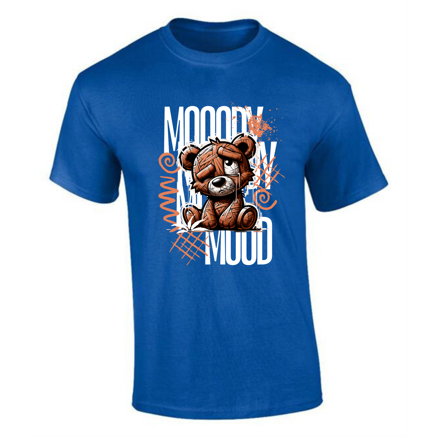 Mooody Mood T-Shirt | Sad Teddy Bear Design – Emotional Graphic Tee