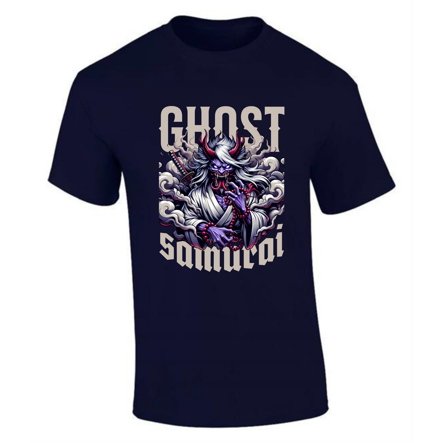 Ghost Samurai T-Shirt | Haunting Warrior Design – Premium Cotton Tee - Style Quest Fashion