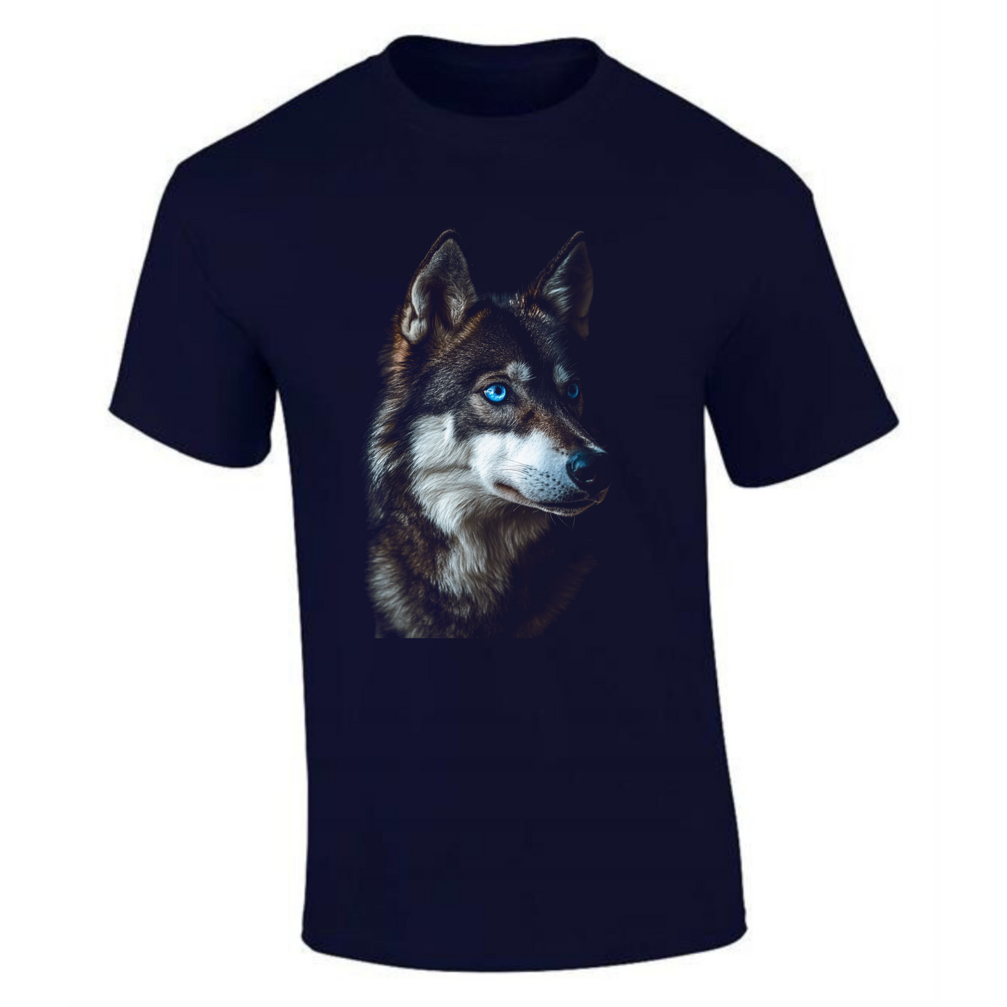 Wolf with Blue Eyes T-Shirt | Realistic Wildlife Design