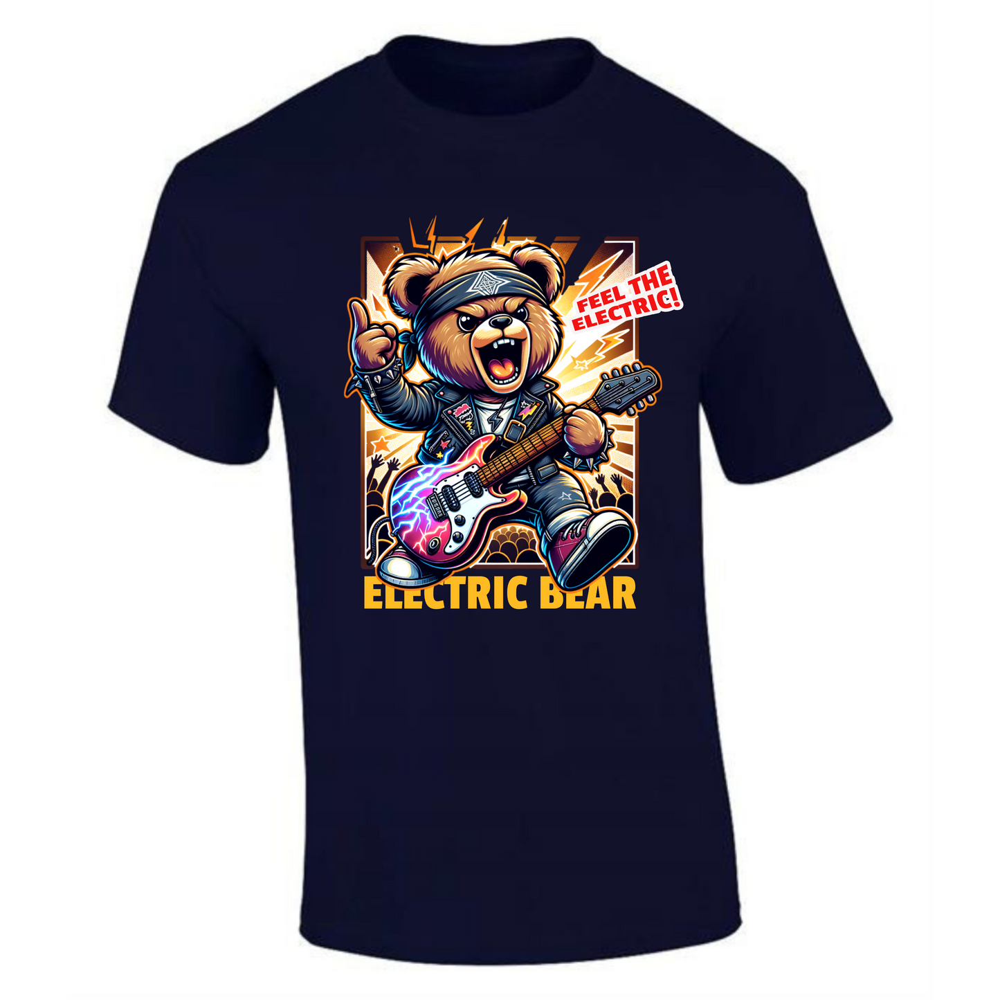 Electric Bear T-Shirt | "Feel the Electric" Design – Premium Cotton Tee