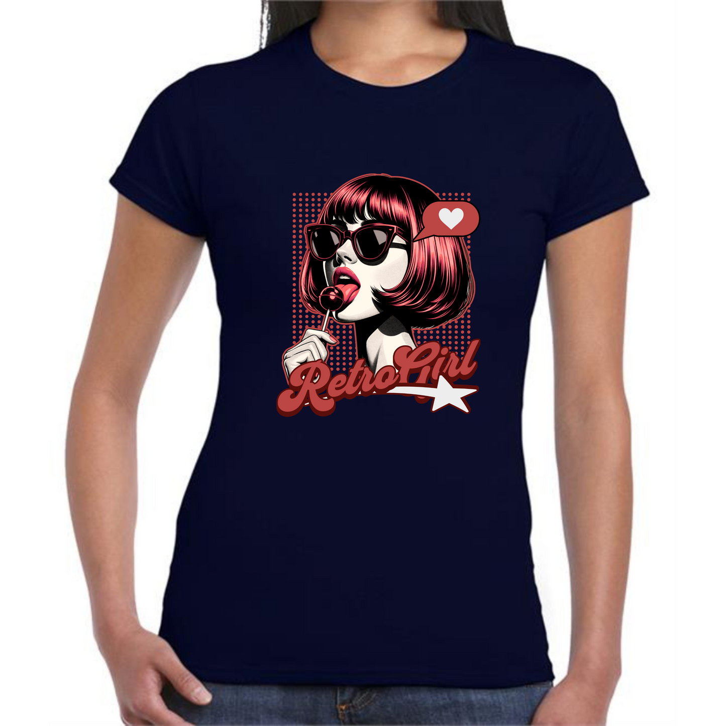 RetroGirl T-Shirt | Vintage-Inspired Women’s Design - Style Quest Fashion