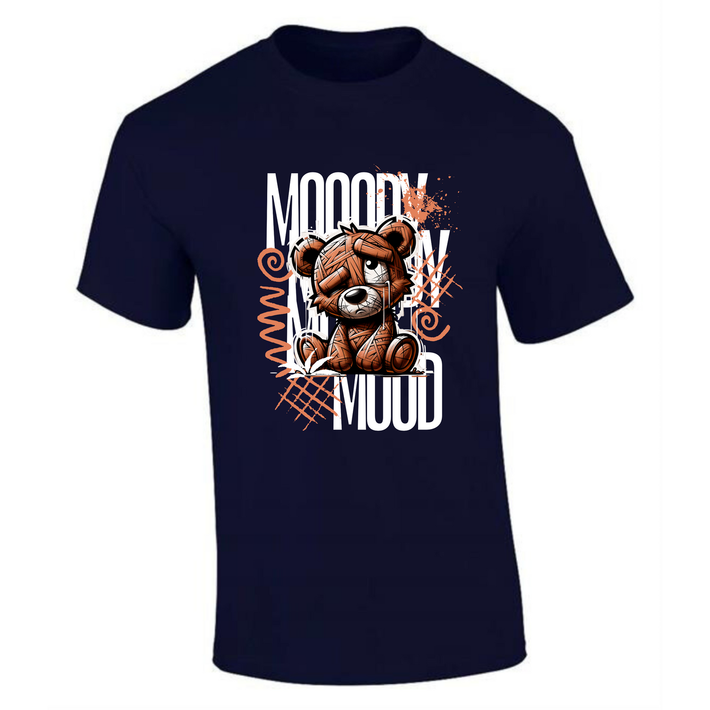 Mooody Mood T-Shirt | Sad Teddy Bear Design – Emotional Graphic Tee