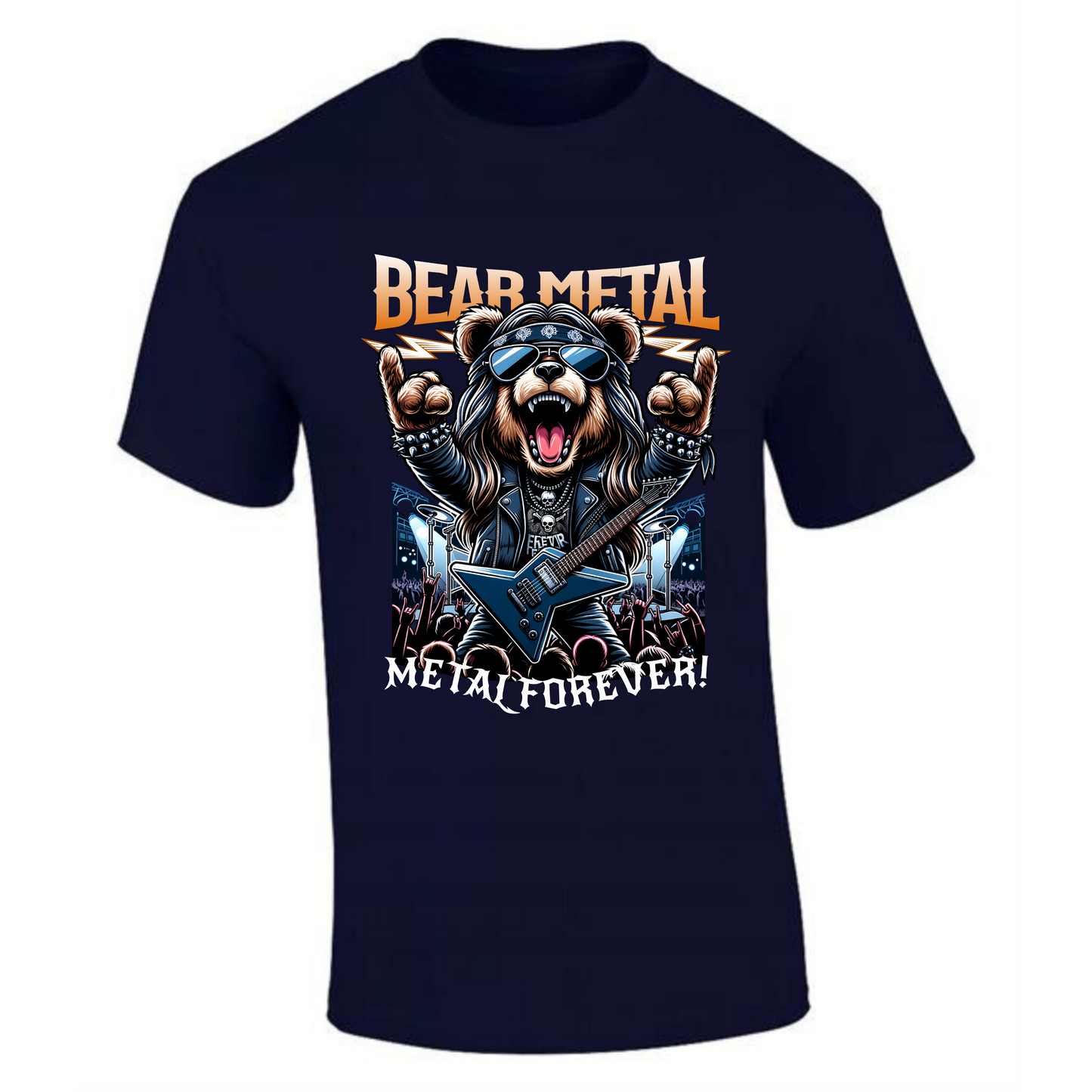 Bear Metal T-Shirt | Metal Forever Design – 100% Cotton Tee - Style Quest Fashion