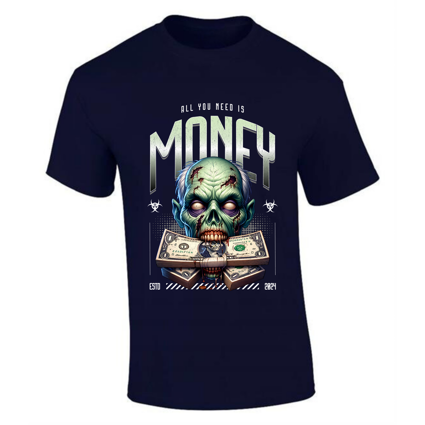 Money Zombie T-Shirt | Zombie with Money in Mouth – All You Need is Money