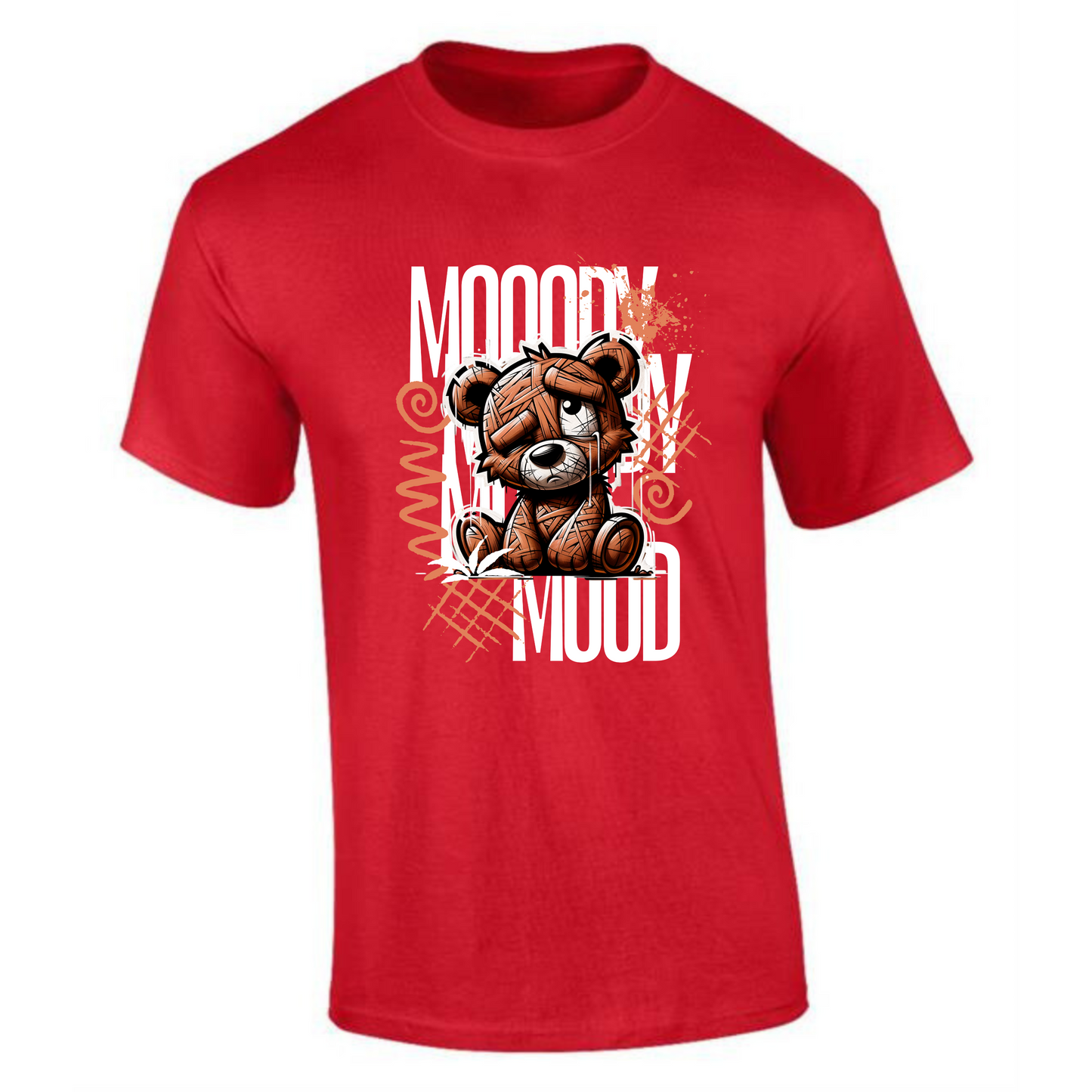 Mooody Mood T-Shirt | Sad Teddy Bear Design – Emotional Graphic Tee