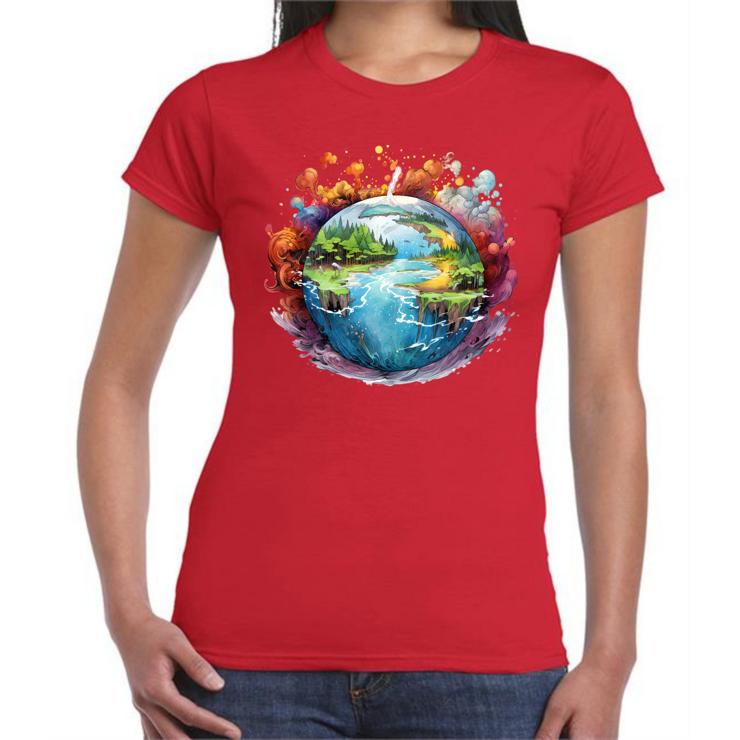 Global Nature Panorama T-Shirt | Stunning Nature-Inspired Design