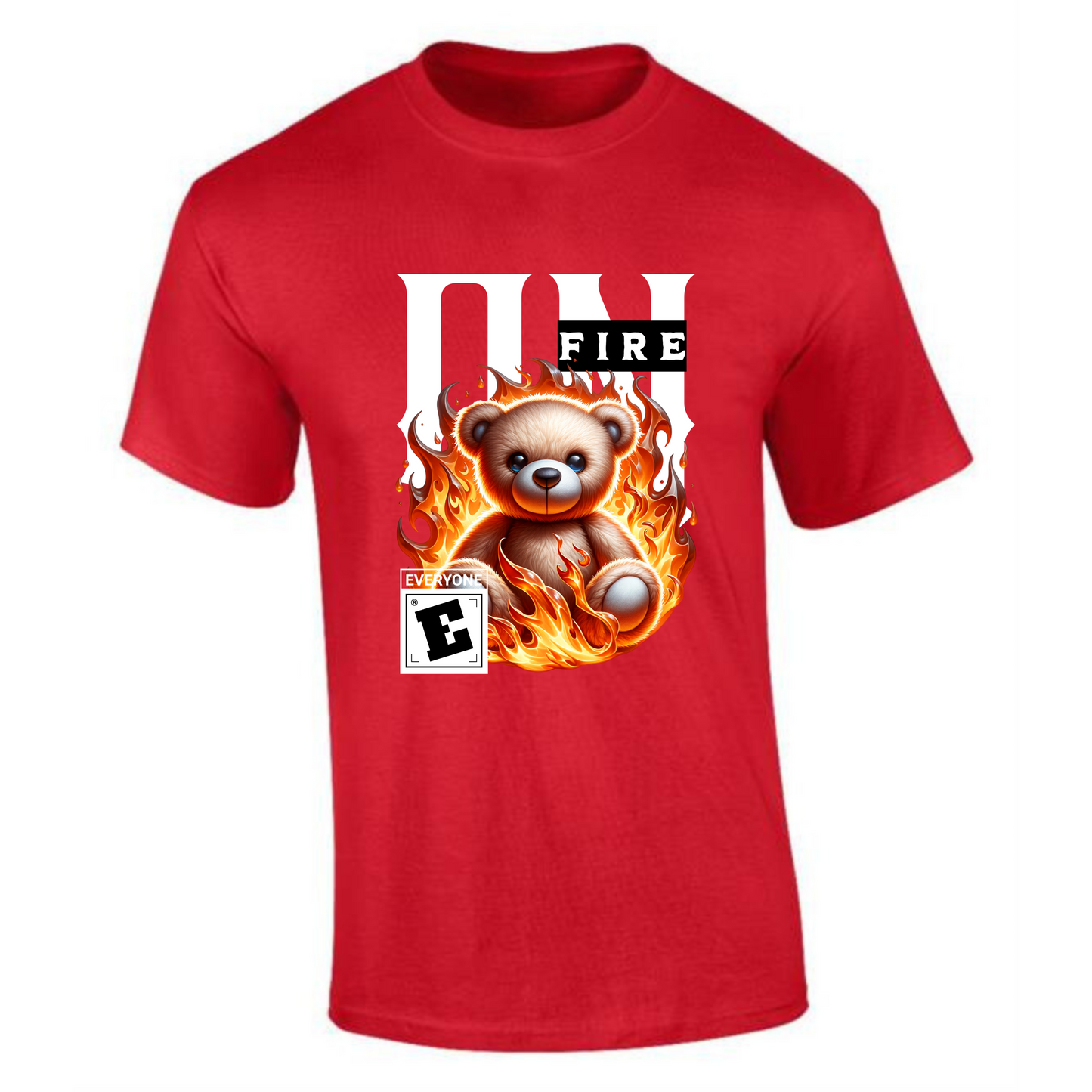 On Fire T-Shirt | Teddy Bear on Fire Design – Bold Graphic Tee