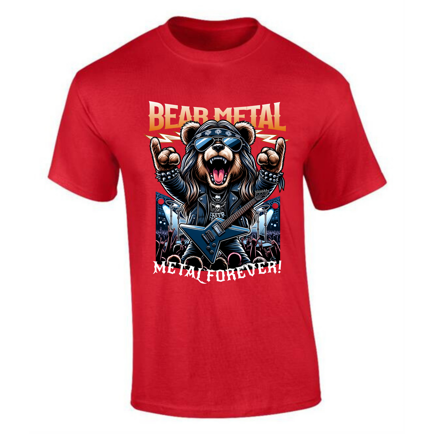 Bear Metal T-Shirt | Metal Forever Design – 100% Cotton Tee - Style Quest Fashion