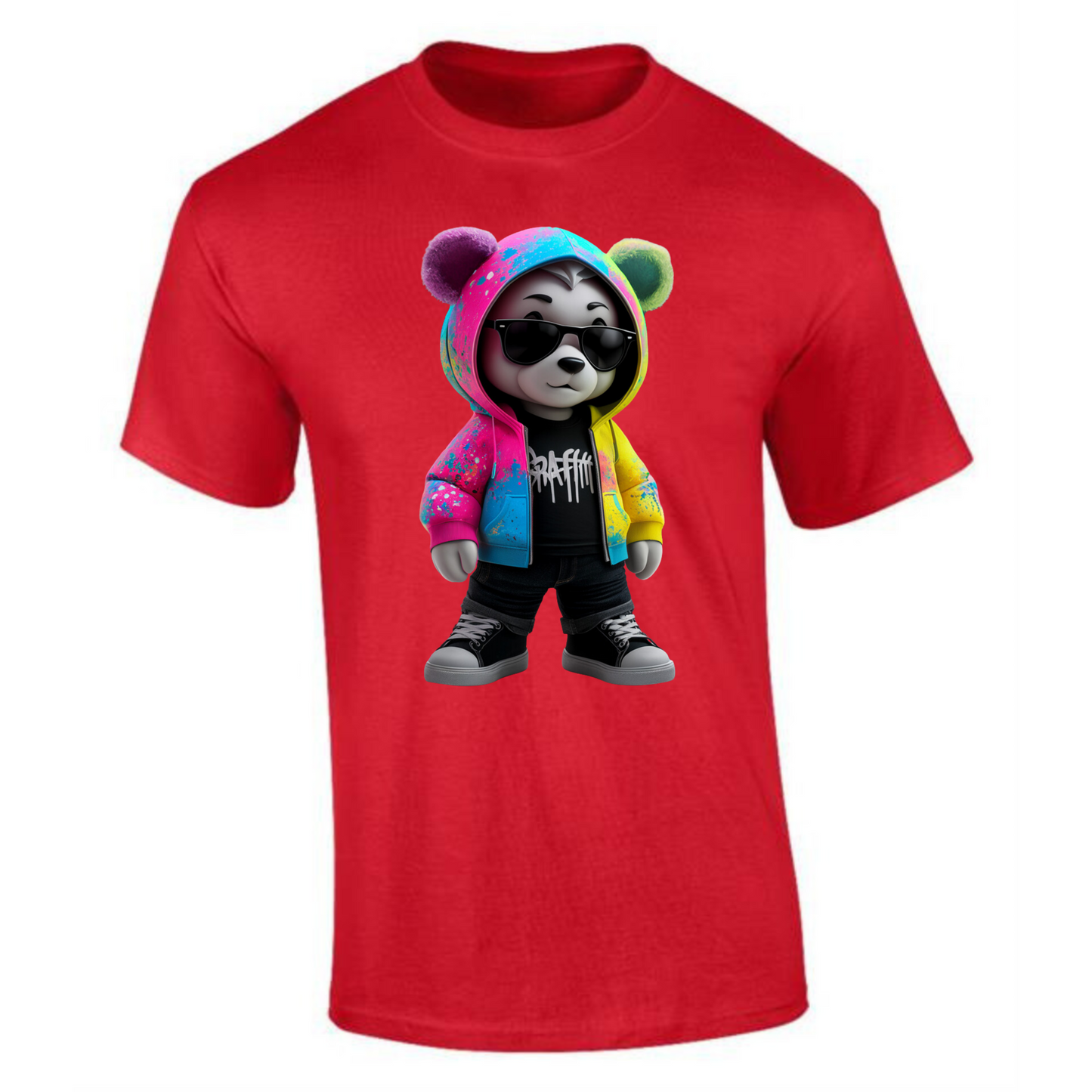 Teddy Bear T-Shirt | Graffiti Art Design for Men