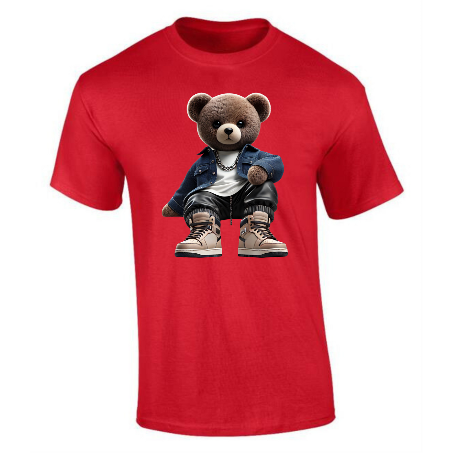 Teddy Bear T-Shirt | Casual Jeans & Jacket Design for Men