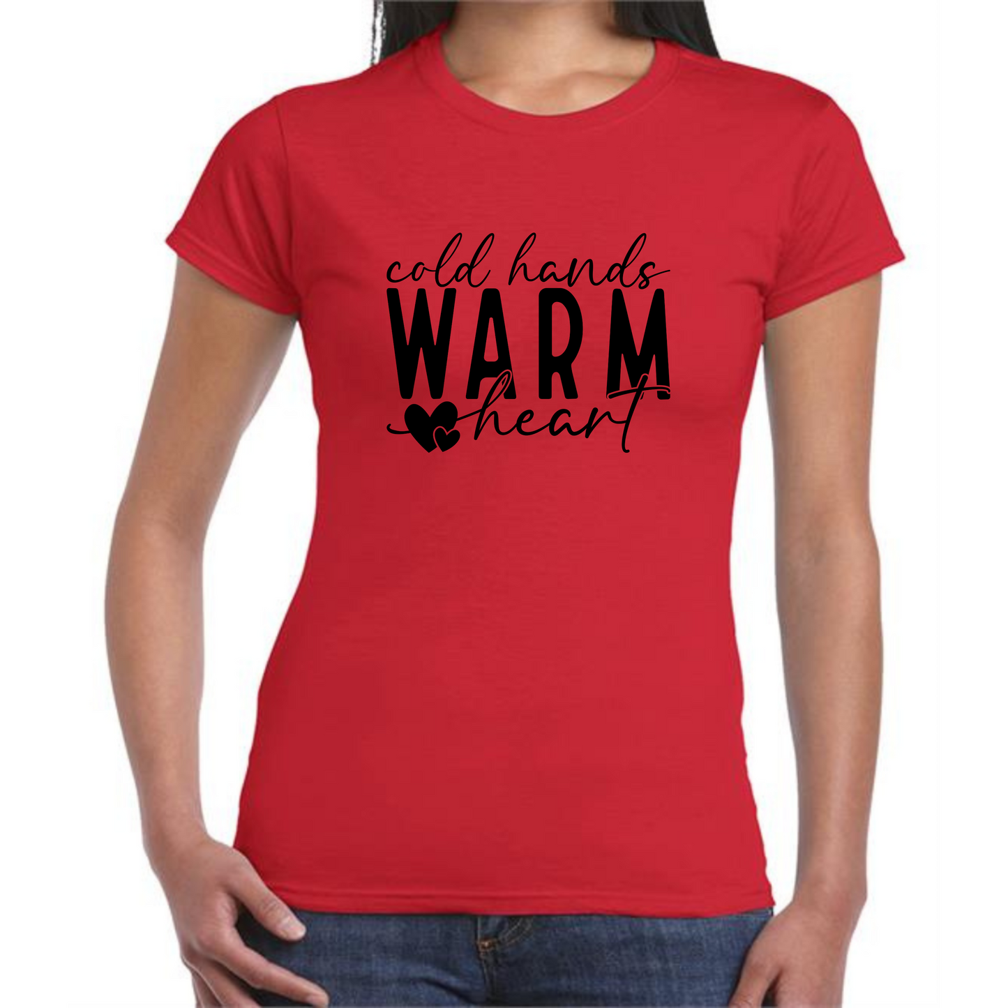 Cold Hands, Warm Heart T-Shirt | Inspirational Quote & Heart Design - Style Quest Fashion