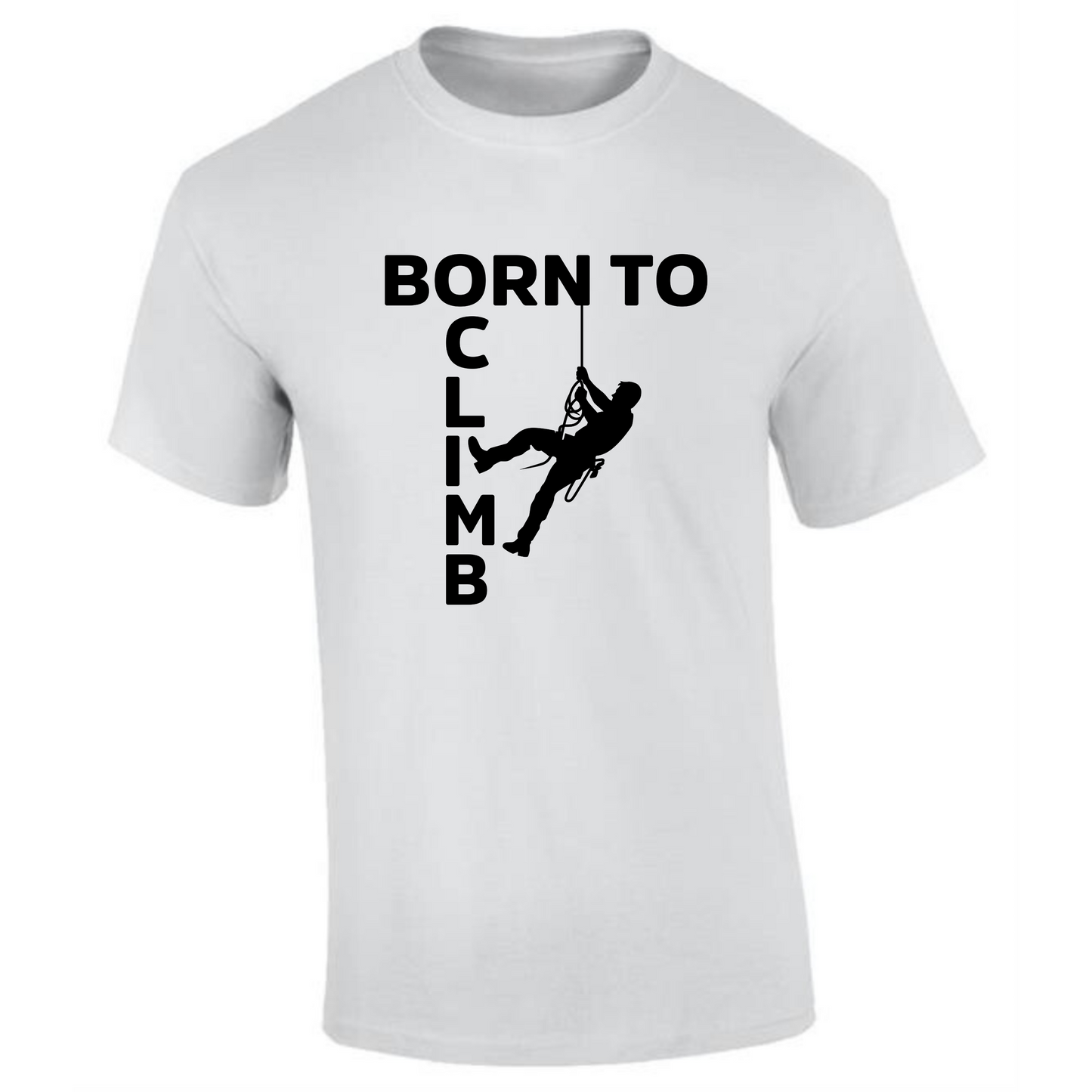 Born to Climb T-Shirt | Climbing Design with Rope Climber for Men