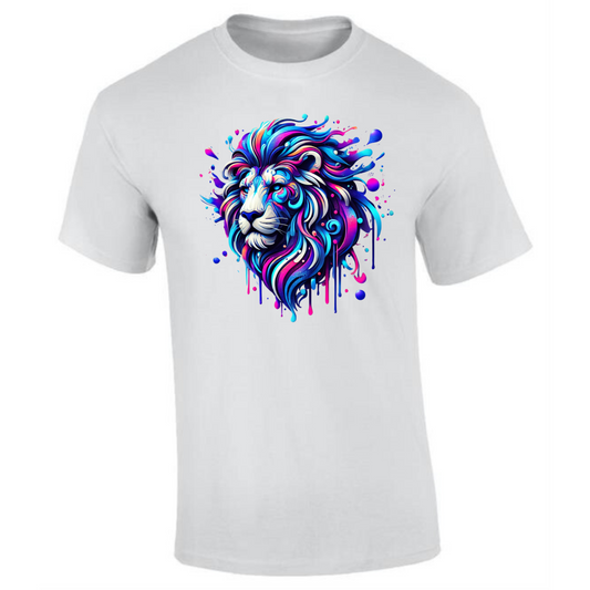 Neon Lion T-Shirt | Bold & Comfortable for Men