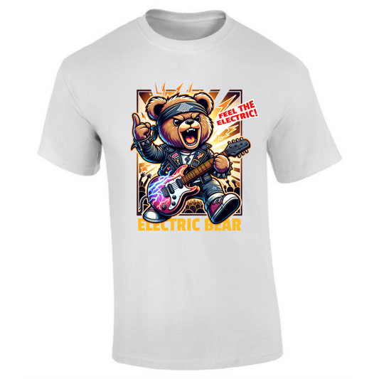 Electric Bear T-Shirt | "Feel the Electric" Design – Premium Cotton Tee