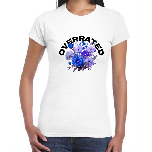 Overrated T-Shirt | Floral Text Design