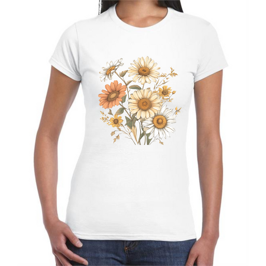 Margaret Flowers T-Shirt | Elegant Floral Design for Women