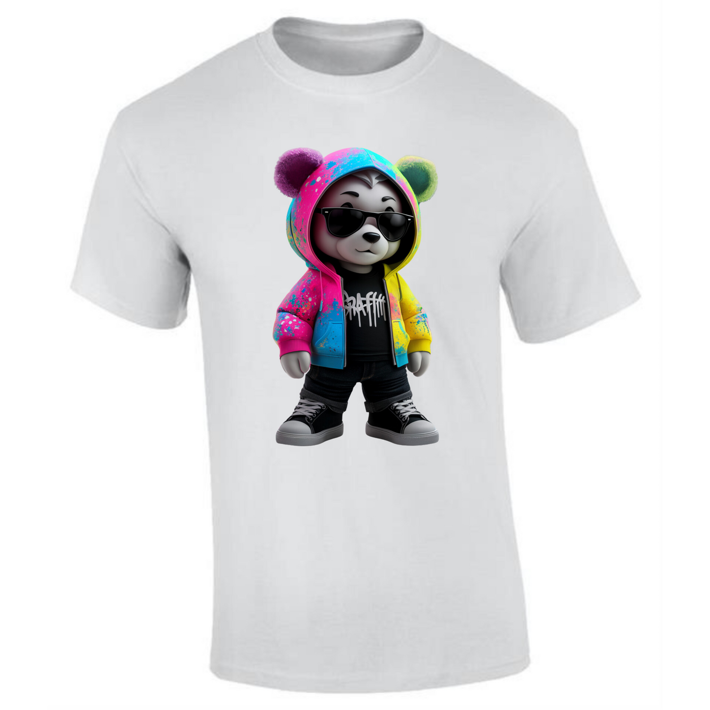 Teddy Bear T-Shirt | Graffiti Art Design for Men