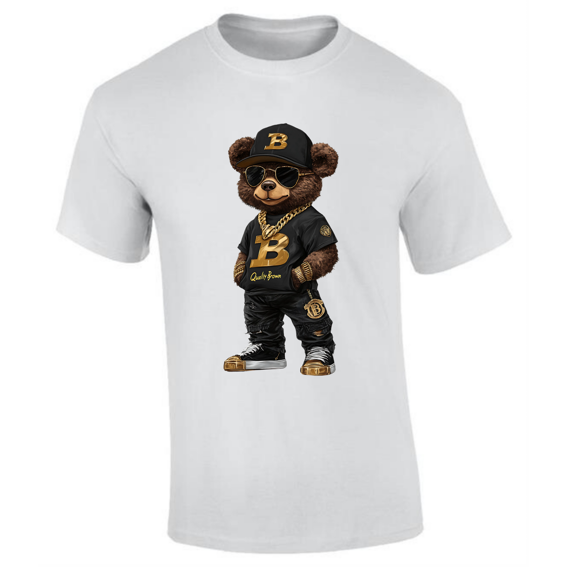 Teddy Bear B Quality T-Shirt | Brown Bear Design – Cozy & Cute Tee - Style Quest Fashion