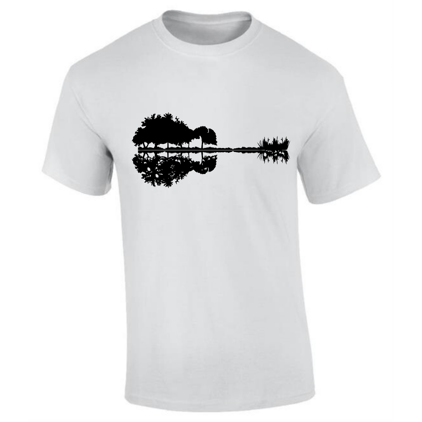 Men's Nature Guitar Design T-Shirt | Artistic Outdoor Vibes